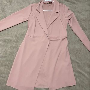 Missguided size 6 pink duster, never worn